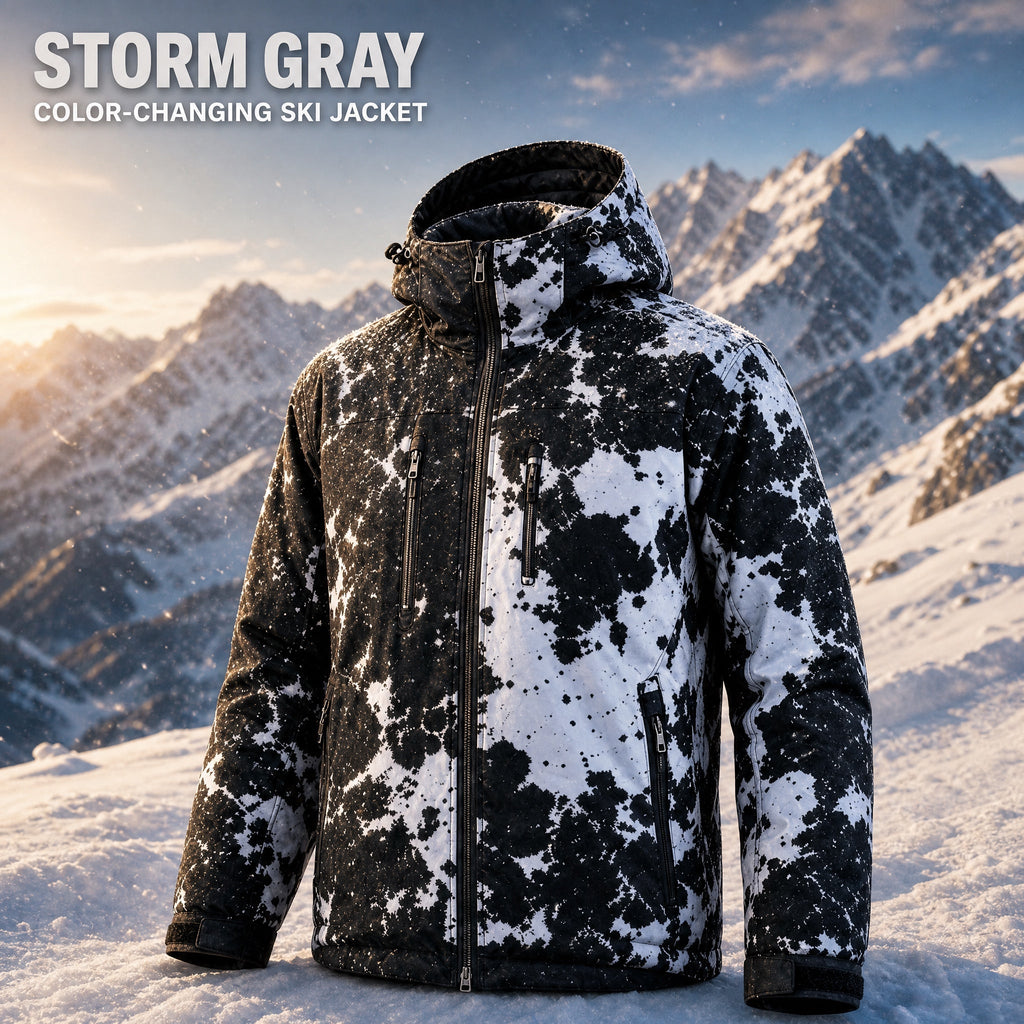 Coldsnap jacket in the Storm Gray colourway, shown mid colour shift