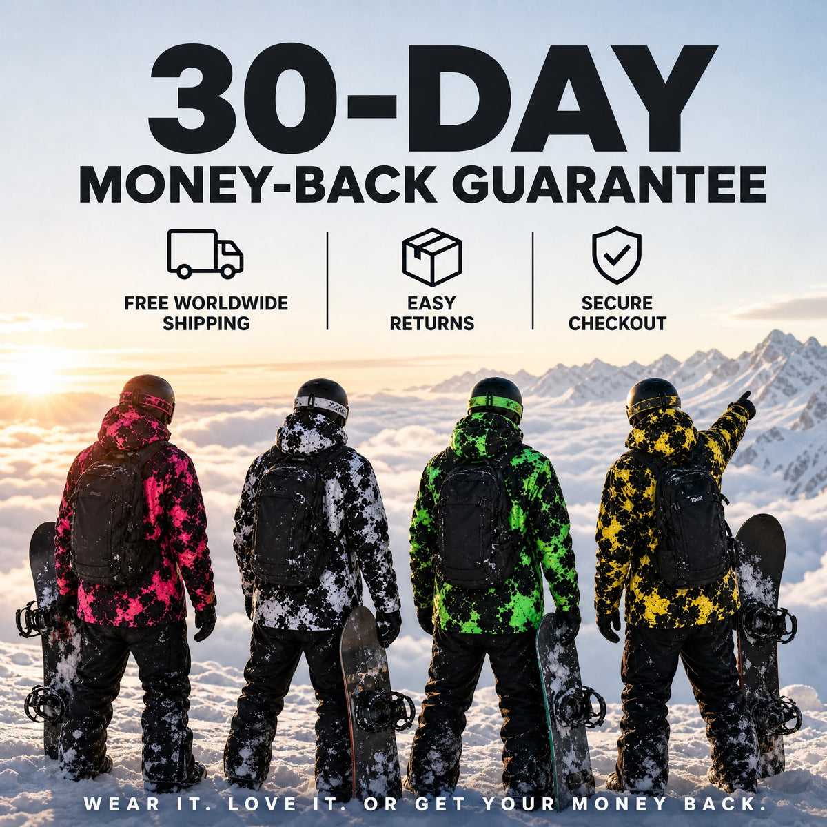 Free worldwide shipping and 30-day money-back guarantee